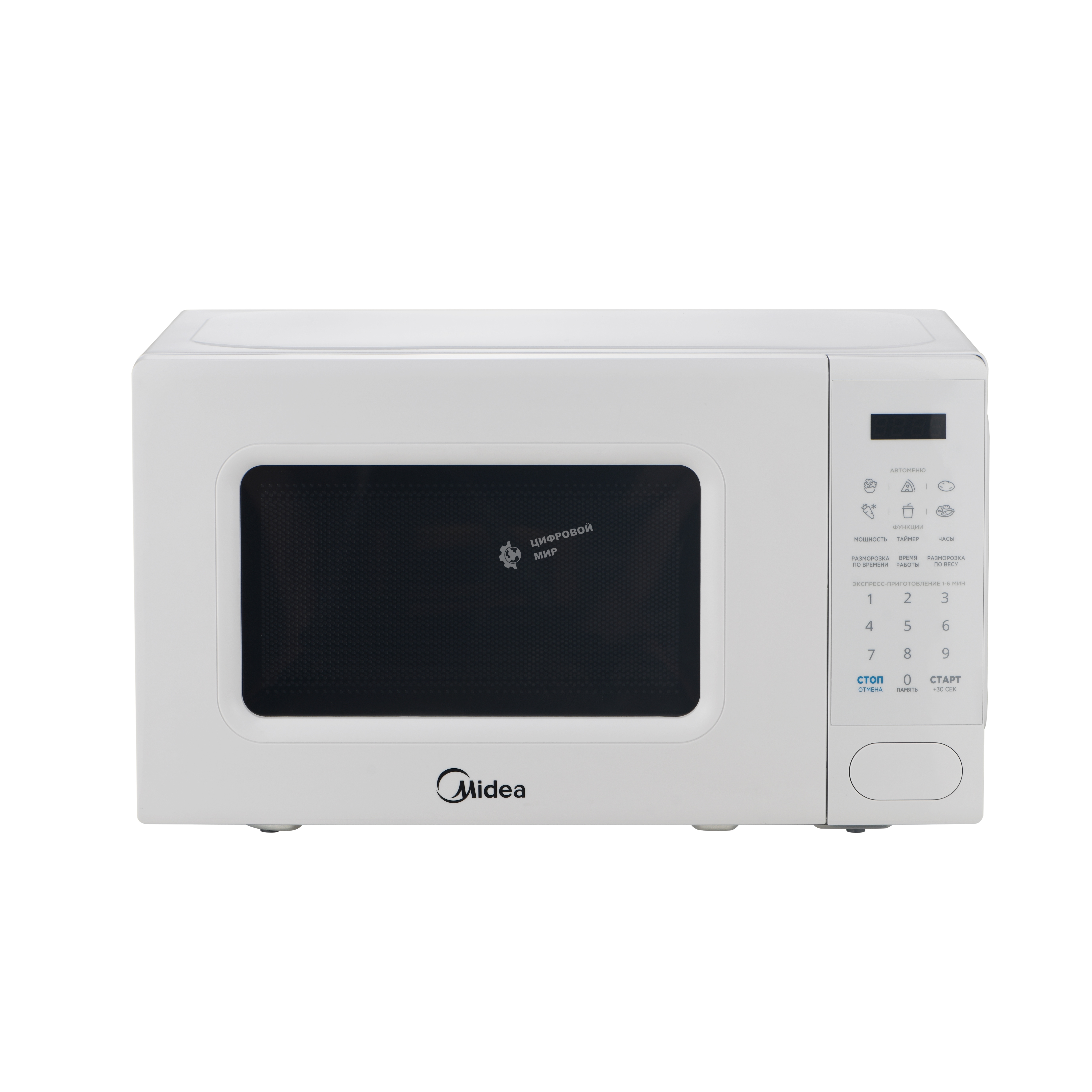 Микроволновая печь Midea EM720C2PR-W белый, 20 л, 700 Вт, переключатели - сенсор