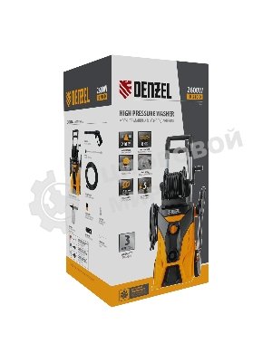 Мойка высокого давления Denzel R-210iD, 2600 Вт, 210 бар, 8,0 л/мин, асинх. двиг., бараб.