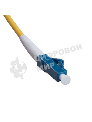 Патч-корд оптический Cabeus Tight Buffer, Simplex LC/LC, OS2 9/125, LSZH, 25м, Ø 2мм, синий хвостовик, жёлтый