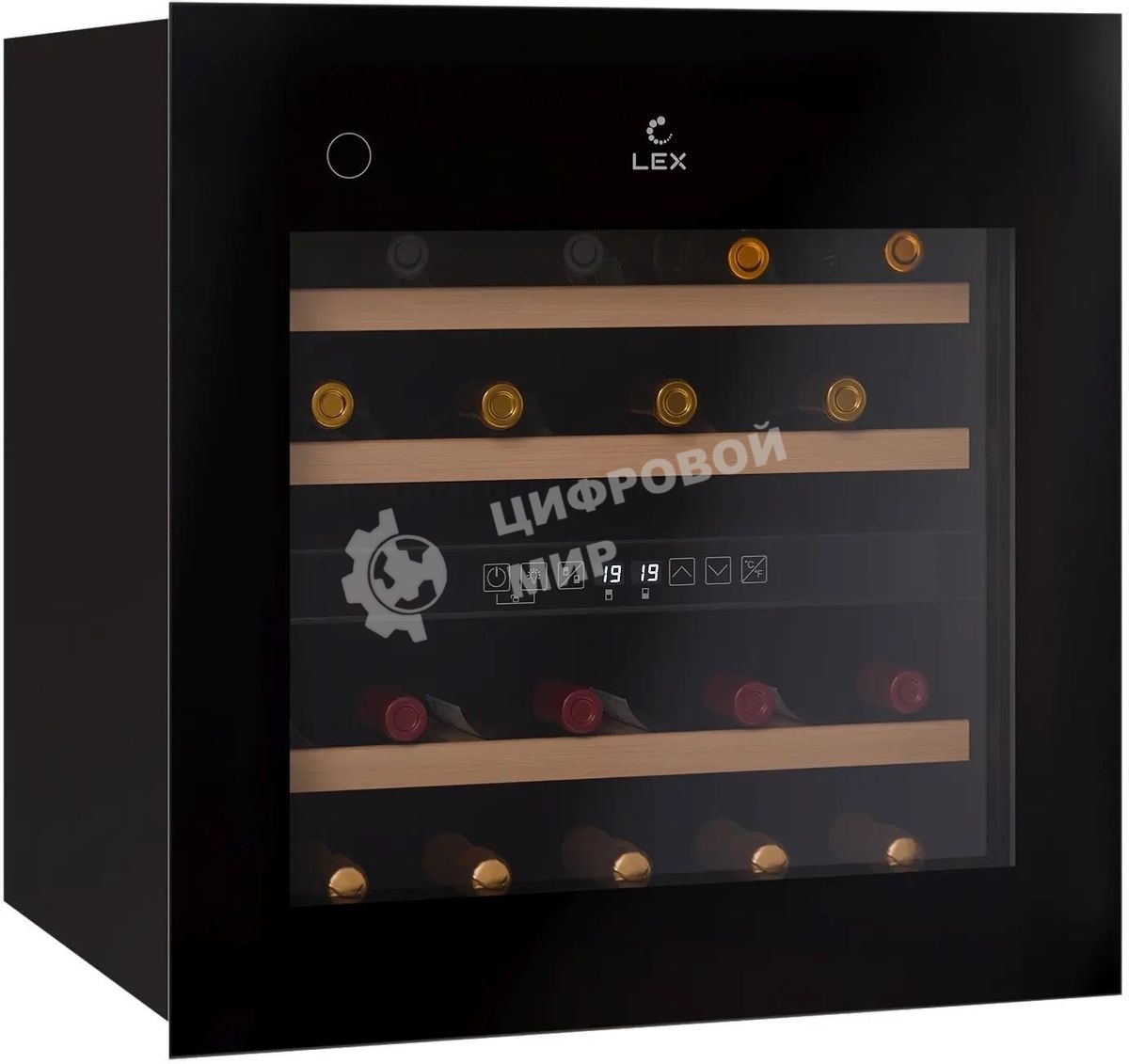 Винный шкаф LEX LWD6036BL dual zone PP 1-нокамерн. черный (CHAT500008)