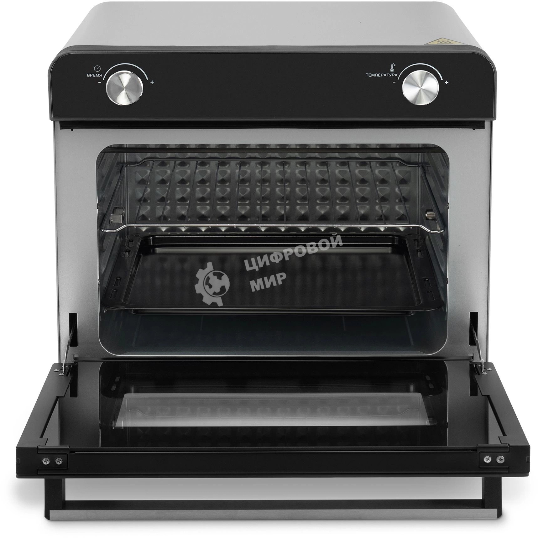 Мини-печь Hyundai MIO-HY087 36 л, 1700 Вт, серебристый/черный