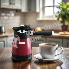 Электрическая турка Kitfort КТ-7499 1000 Вт красный/черный