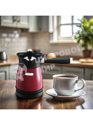 Электрическая турка Kitfort КТ-7499 1000 Вт красный/черный