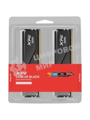 Оперативная память ADATA XPG Lancer Blade RGB, DDR5, 32GB (2x16GB), 6000 MHz, CL36, с радиатором, RGB, черный