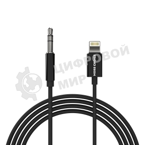 Кабель аудио MORE CHOICE (4610196409837) UK28i AUX 3.5мм Lightning 8-pin 1м, черный