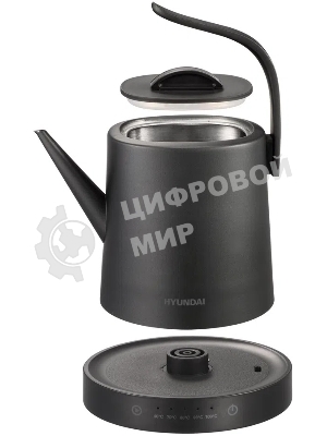 Чайник электрический Hyundai HYK-S5503 1 л, 1200 Вт, титан/титановый корпус: металл