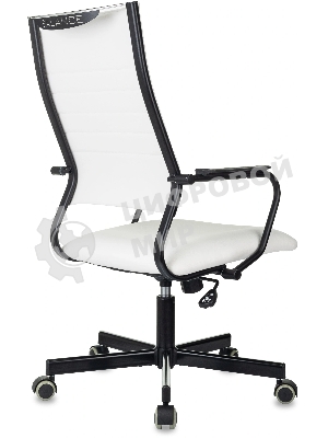 Кресло руководителя Бюрократ CH BALANCE белый экокожа крестов. металл черный
