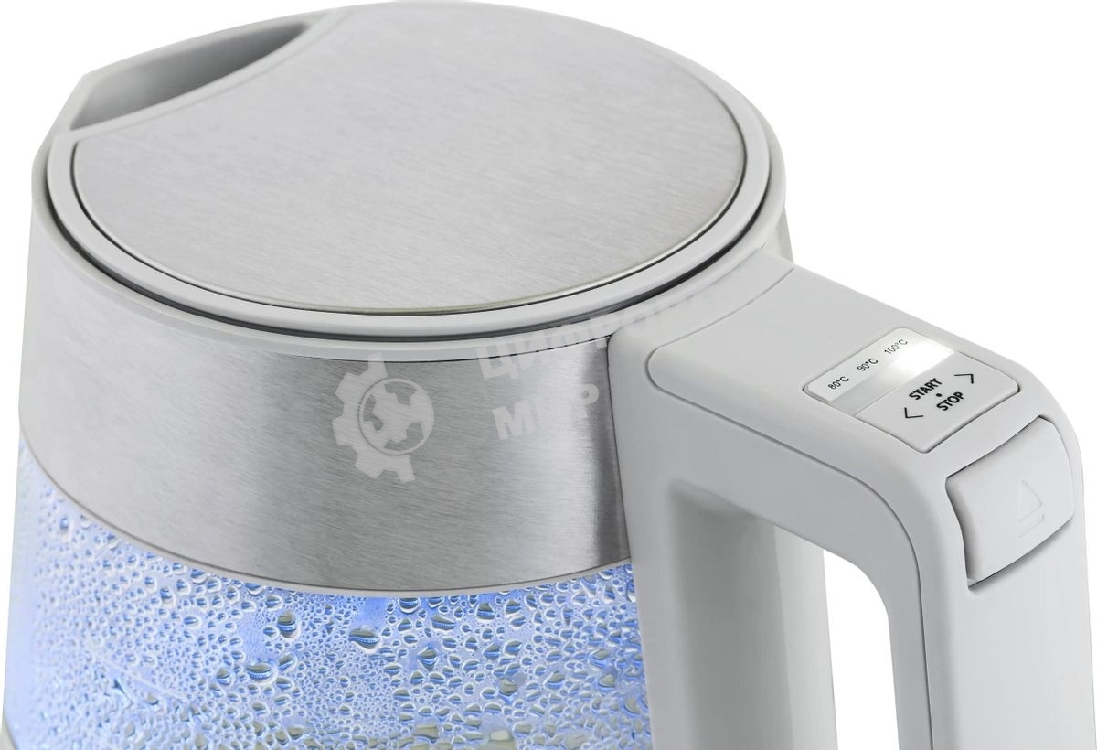 Чайник электрический Haier HK-501 1.7л. 2400Вт серый корпус: стекло/пластик (TD0036930RU)