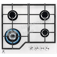 Газовая варочная поверхность Electrolux KGG64362W, 4 конфорки, закаленное стекло, 8900 Вт