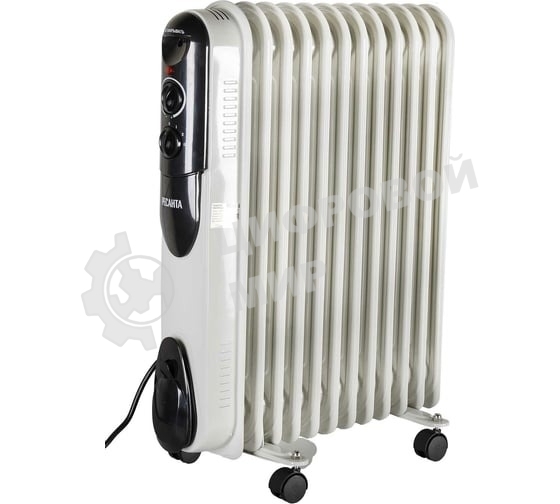 Обогреватель масляный Ресанта ОМПТ-12Н (11 секций) белый, 2500 Вт, 25 м2, термостат 67/3/5