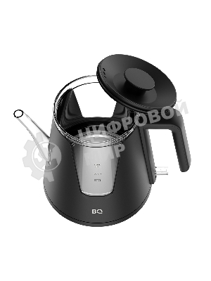 Чайник электрический BQ KT0046DW черный, 2200 Вт, 1л