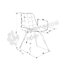Стул для дома Бюрократ CH-K2_4 комплект 4 шт св. серый Holland 09 металл черный на ножках