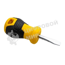 Отвертка шлицевая Deli DL6360381 6х38мм CR-V, Двухкомпонентная ручка. Хромированная