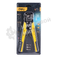 Инструмент многофункциональный для зачистки проводов (стриппер) 3-в-1 Deli DL2018 175мм, диапазон зачистки 0,6-2,6 мм, пружина с автоматическим возвратом
