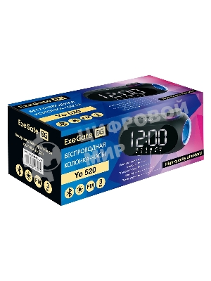Колонка-часы ExeGate Yo 520 Bluetooth 3 Вт черный
