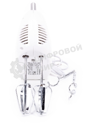 Миксер SUPRA MXS-527 500 Вт.Режим Турбо. 5 скоростей. Две насадки: для взбивания яиц и крема и для замеса тяжелого теста. белый.