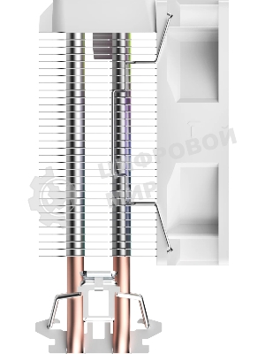 Кулер для процессора Ocypus Gamma A20 WH ARGB, 92mm FARGB FAN, Top FARGB Panel, 2 HEAT PIPES, 3-PIN, 1900 RPM, 21DBA, HYDRO BEARING, LGA115X/1200/1700/18XX, AM4/AM5