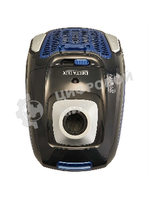 Пылесос Delta LUX DL-0848 черный/синий, 400/2200 Вт, уборка сухая, пылесборник мешок 3,5 л
