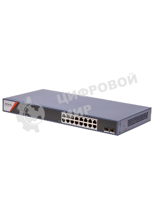 Коммутатор Hikvision DS-3E1518P-SI-16P2F, 16×1 Гбит/с PoE+ + 2×1 Гбит/с SFP, управляемый