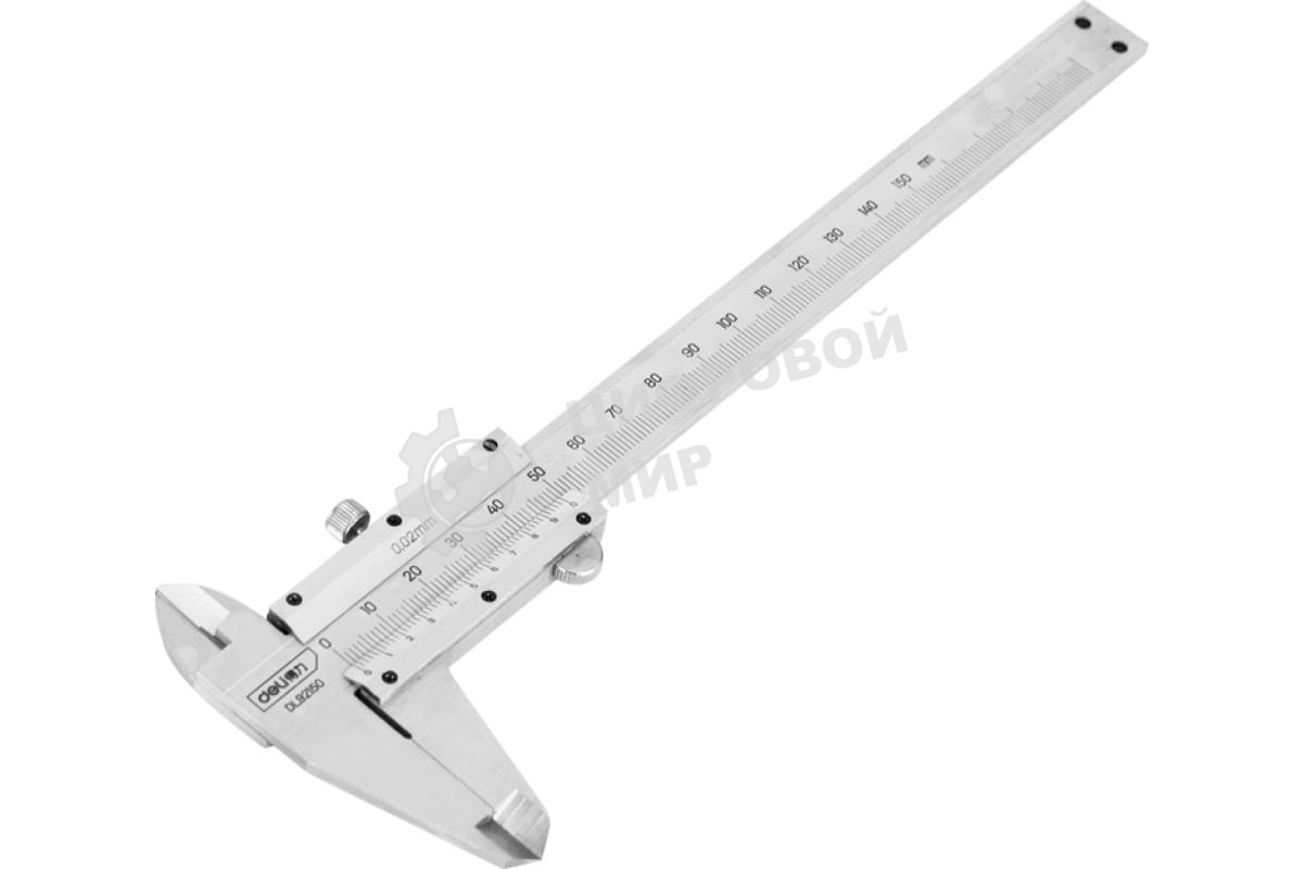 Штангенциркуль Deli DL92150 150мм Диапазон: 0-150 мм. Значение деления: 0,02 мм.