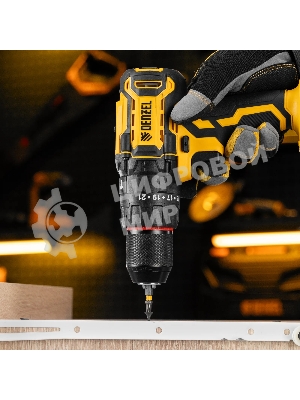 Дрель-шуруповерт Denzel CIDH-BL-20, 20 В, 2 Ач, 80 Нм, бесщеточный, ударный