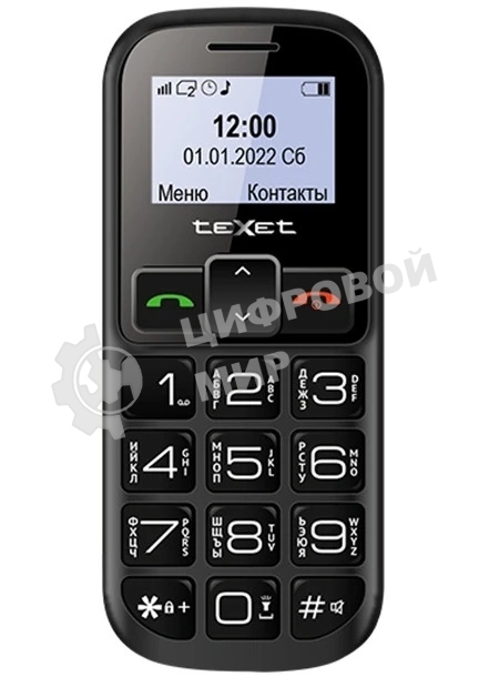 Мобильный телефон teXet TM-B322 черный-красный