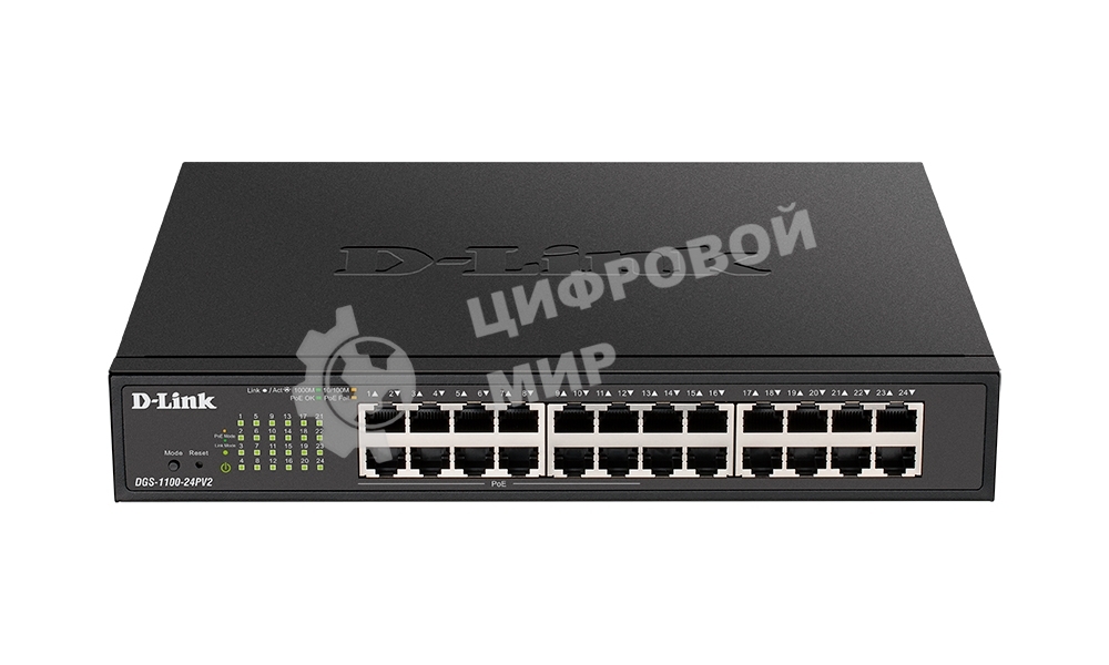 Коммутатор D-Link DGS-1100-24PV2/A1A, 24×1 Гбит/с, настраиваемый