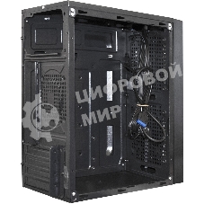 Компьютерный корпус Minitower ExeGate mEVO-9302-NPX450 (mATX, БП 450NPX с вент. 12см, 2хUSB+1хUSB 3.0, HD аудио, черный, с RGb подсветкой)