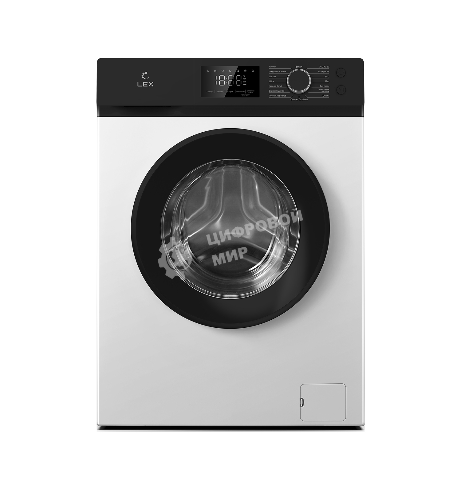 Стиральная машина LEX LWM08012WBLID (WBlID) белый-черный, загрузка фронтальная 8кг, 1200 об/мин., класс: A