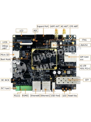 Плата разработки Myir MYD-C3354-4E512D-80-I-GW 800MHz AM3354, 512MB DDR3, 4Gb eMMC