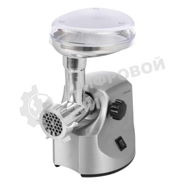 Мясорубка электрическая Centek CT-1606 серебиристый, 3000 Вт, 3.0 кг/мин, реверс, металлический лоток, насадки - 5
