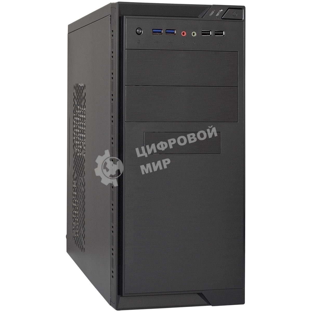 Компьютерный корпус Minitower ExeGate MA-372UX Black, mATX UN600, 120мм 2*USB+2*USB3.0, Audio