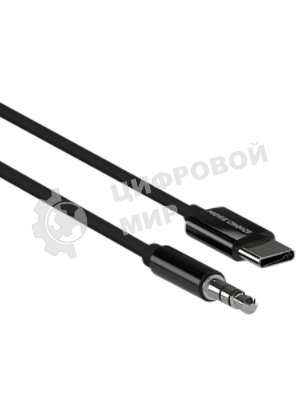 Кабель аудио MORE CHOICE (4610196409844) UK28a AUX 3.5мм Type-C 1м, черный