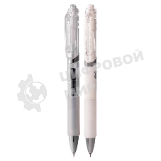 Ручка гелевая автоматическая Deli S01-ST ассорти, d=0.5мм, черные чернила, резиновая манжета