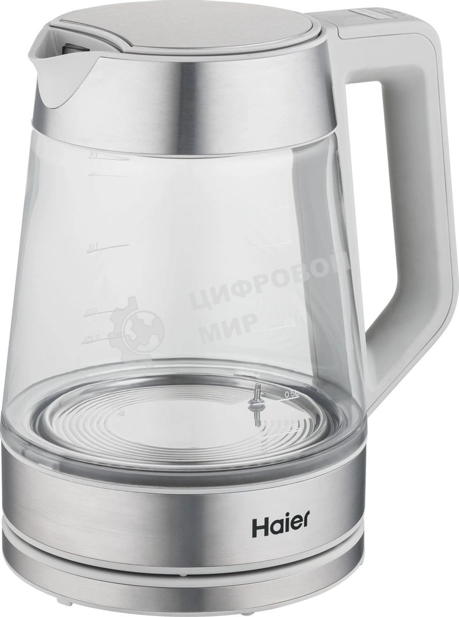 Чайник электрический Haier HK-501 1.7л. 2400Вт серый корпус: стекло/пластик (TD0036930RU)