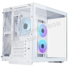 Корпус mATX Eurocase M2771 white, без БП, закаленное стекло 2 стороны