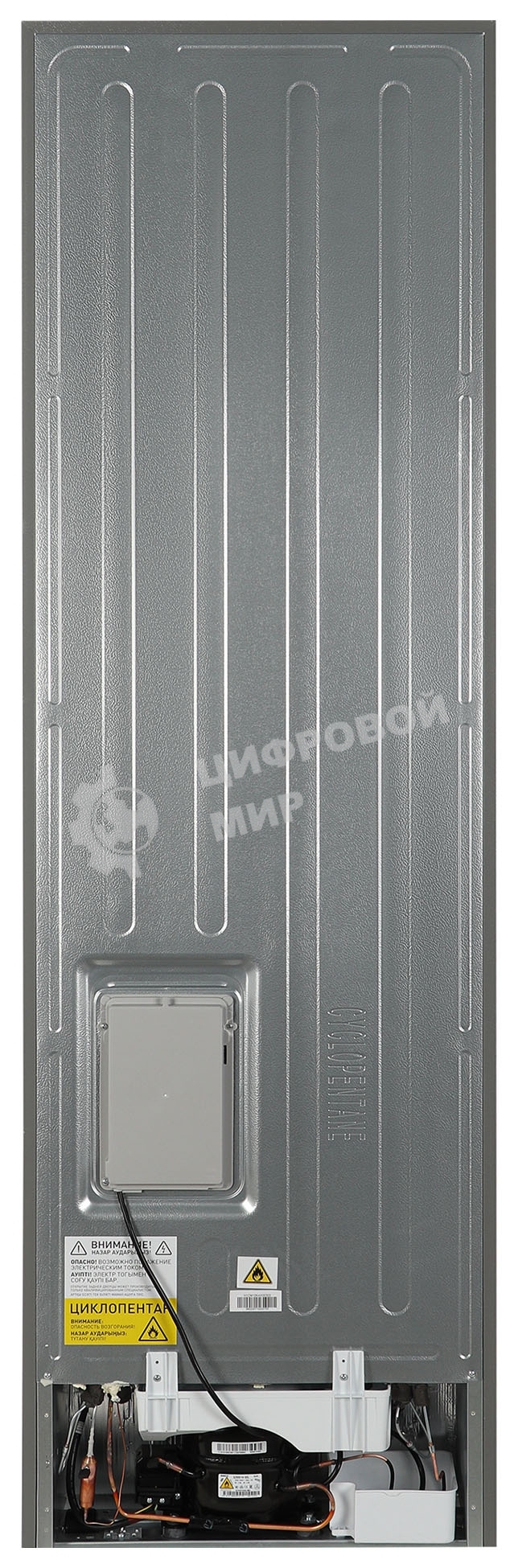 Холодильник Hyundai CC3595FIX нержавеющая сталь двухкамерный 245/115л морозилка снизу