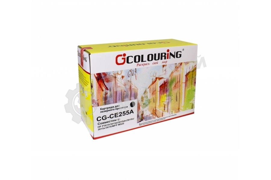 Картридж лазерный Colouring CG-CE255A/724 черный (6000 стр.) для принтеров HP LJ P3010/3015d/3015dn/3015n/3015x/3016/MFP M525/Canon LBP6750dn/6780x