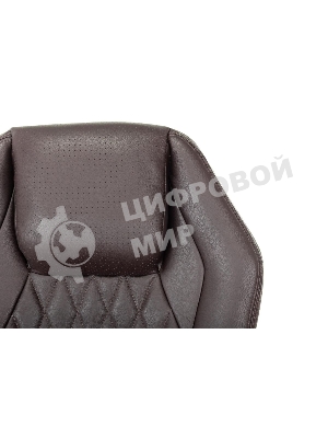 Кресло руководителя Бюрократ AURA/BROWN коричневый, кожа, крестовина алюминий