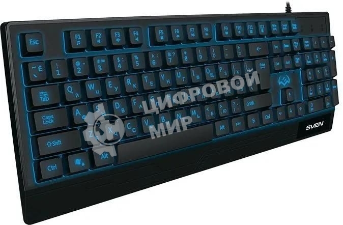 Клавиатура проводная игровая SVEN KB-G8300, USB, c подставкой для запястий, черный
