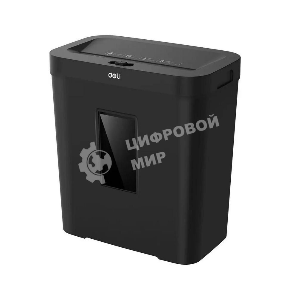 Шредер Deli ET022, черный, Р-4, 4х40, 8 Листов, 12л.