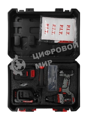 Дрель-шуруповерт аккумуляторная P.I.T. PSB20H-13D/3, Аккумуляторная, 20В, Ударная, Кейс