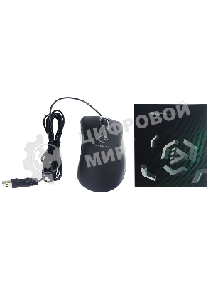 Мышь проводная Raskat M018 черный, 3200 dpi, USB, кнопки - 6