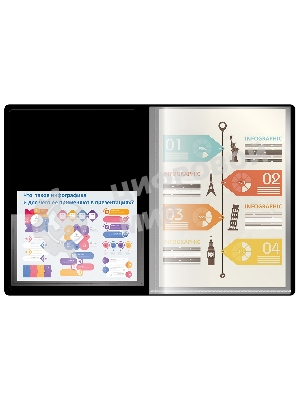 Папка с 80 прозрачными вкладками Silwerhof Perlen 292981-73 A4 1мм, карман сиреневый металлик