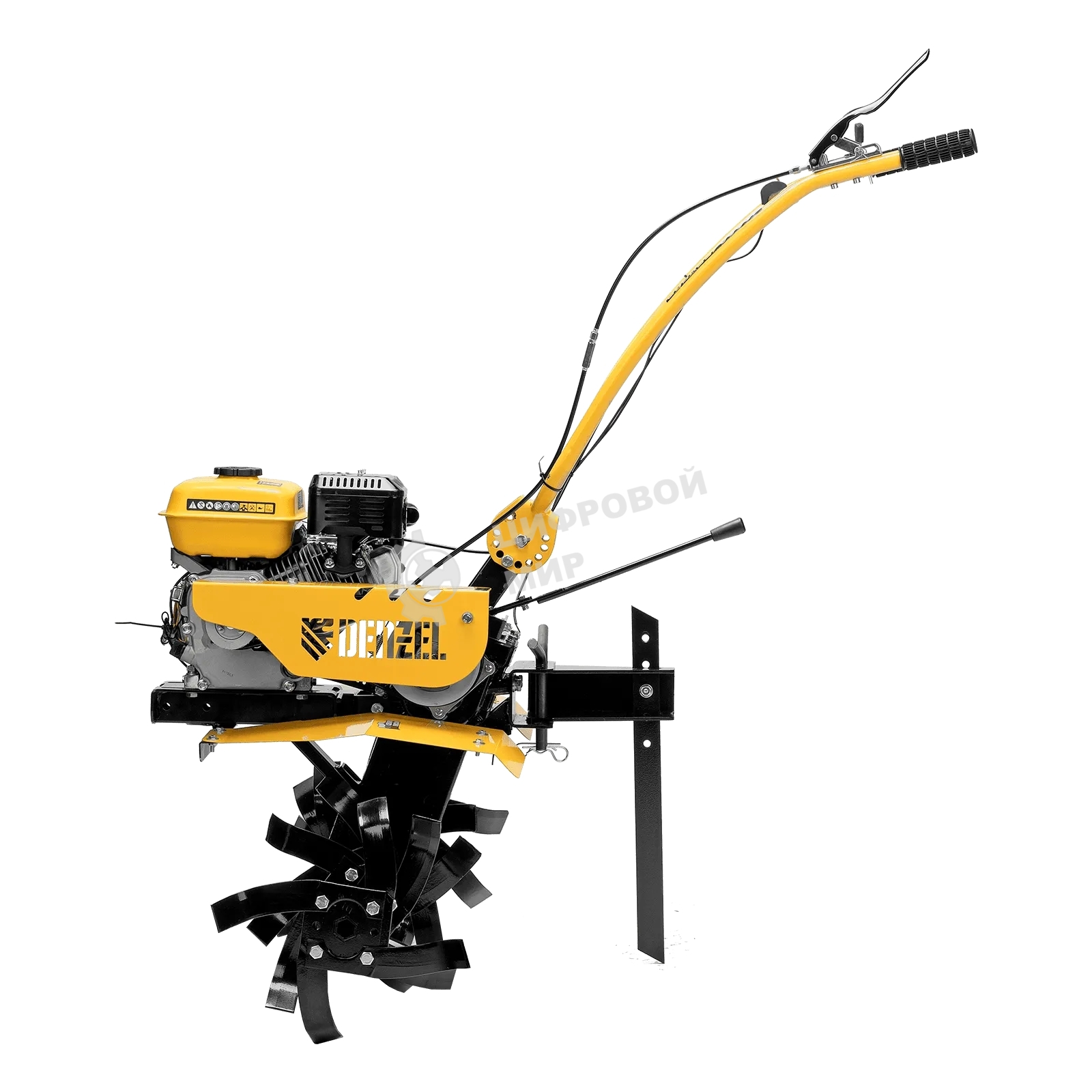 Мотоблок Denzel DPT-270SB, 7 л.с., ремен.сцеп, фрез 3х4, ШОМ, без колес, передачи 2В/1Н