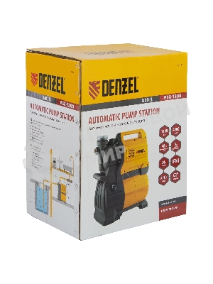 Насосная станция Denzel PSХ1300х-pro 1300Вт 4500л/ч ресивер 24л подъем 48м