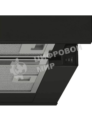 Вытяжка встраиваемая Candy CBT60RBG-07 чёрный, 60 см, 650 м³/ч, 70 дБ