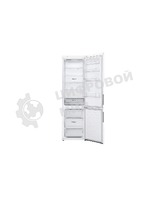 Холодильник LG GA-B509CQSL белый двухкамерный 277/107л морозилка снизу, No Frost