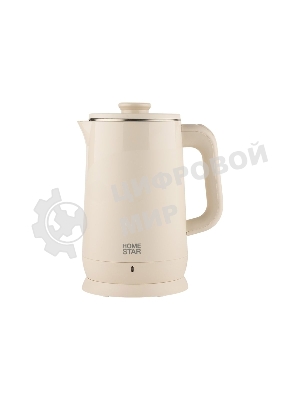 Чайник электрический Homestar HS-1006 1.8л бежевый, двойной корпус