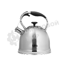 Чайник для плиты Lara LR00-75 (Зеркальный) 3.3л индукц. капс. дно, свисток с кноп. механизмом